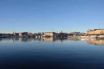 Fototapeta na wymiar View of Stockholm during the winter