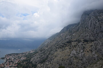 Fototapeta na wymiar The bay of Kotor in Montenegro 