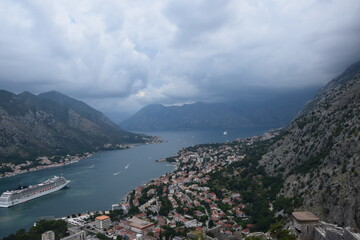 The bay of Kotor in Montenegro 