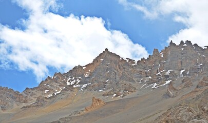 landscape of the mountains in leh ,jammu and kashmir,india