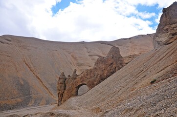 landscape of the mountains in leh ,jammu and kashmir,india