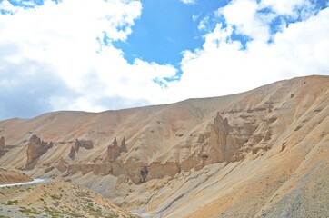 landscape of the mountains in leh ,jammu and kashmir,india