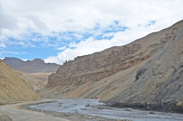 landscape of the mountains in leh ,jammu and kashmir,india