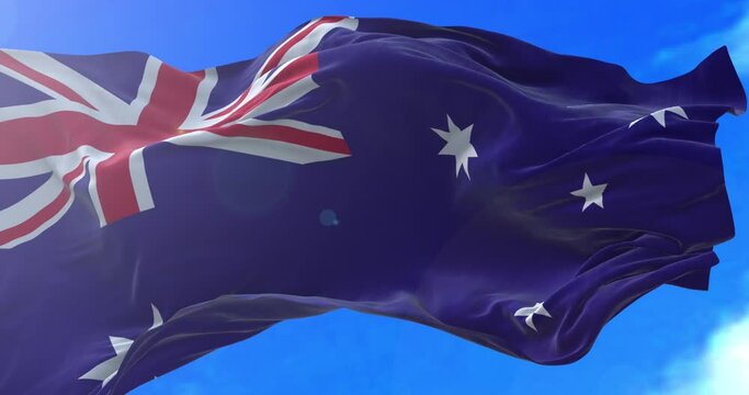 The flag of Australia is based on the British maritime Blue Ensign – a blue field with the United Kingdom flag in the canton or upper hoist quarter – augmented with a large white seven-pointed star.