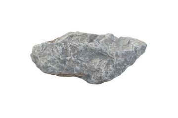 raw specimen of limestone rock isolated on white background.