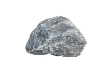 raw specimen of limestone rock isolated on white background.