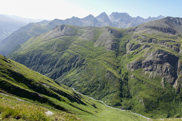 Fototapeta premium Mountain valley alps landscape summer