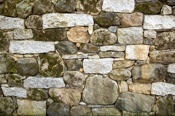 stone wall background. cracked stone wall surface