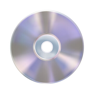 Compact disk or laser disc, isolated on white background. Realistic CD mockup. Information carrier. Media technology. Musical album. Vector illustration