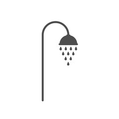 Shower icon isolated on white background. Bath sign design icon. Vector stock