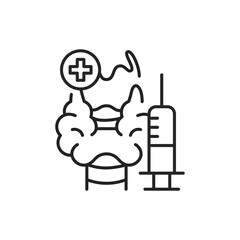 Injection treatment color line icon. Pictogram for web page, mobile app, promo.