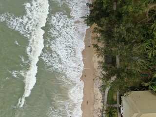 Creative Aerial Shots of the Santubong and Damai Beaches of Sarawak Malaysia, beside the South...