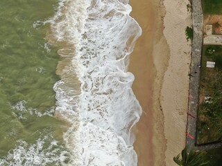 Creative Aerial Shots of the Santubong and Damai Beaches of Sarawak Malaysia, beside the South...