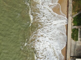 Creative Aerial Shots of the Santubong and Damai Beaches of Sarawak Malaysia, beside the South...