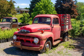 Pickup Truck at  the lake shore of Niagara, rusted and broken