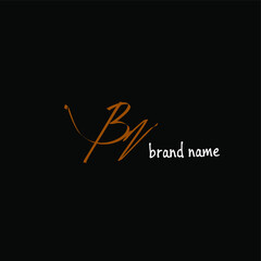 Bn B n Initial Handwriting or Handwritten Logo for Identity. Logo with Signature and Hand Drawn Style.