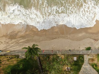 Creative Aerial Shots of the Santubong and Damai Beaches of Sarawak Malaysia, beside the South...