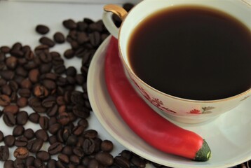 Cup of Coffee and pepper