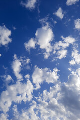 Beautiful white clouds on a blue background.