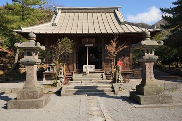 Unzen Onsen Jinja,  Onsen Shrine, in Unzen Jigoku, Daikyokan, Unzen Mountain, Nagasaki, Japan - 長崎 雲仙 温泉神社