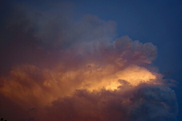 Storm clouds in the evening light	