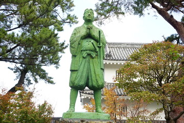 Statue of Shiro Amakusa at Shimabara Park in Nagasaki prefecture, Japan - 天草四郎の像 島原 長崎