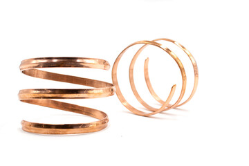 Photo of vintage medieval copper spiral bracelet