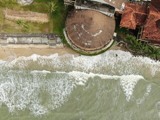 Creative Aerial Shots of the Santubong and Damai Beaches of Sarawak Malaysia, beside the South...