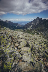 Hiking trails in High Tatras, Slovakia in early summer