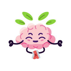 Isolated brain cartoon. Ecology brain cartoon - Vector illustration