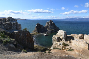Fototapeta na wymiar Landscape and beautiful place on the island of Baikal