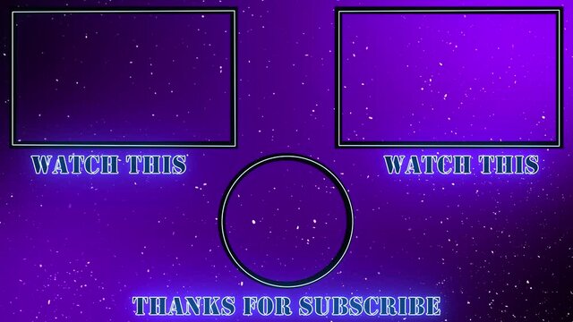 YouTube Outro Template In Purple Colour Background