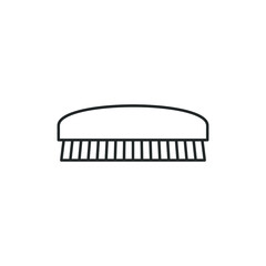 Cleaning brush line icon isolated on white background. Vector illustration