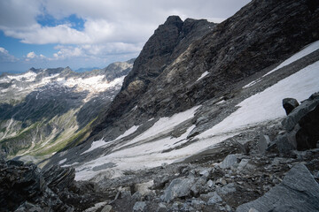 Hiking mount Ankogel in austrian Hohe Tauern