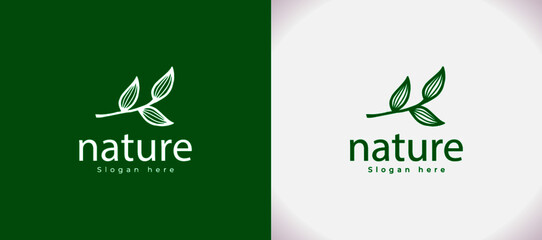 Nature creative symbol organic concept. health care abstract business eco logo. Fresh food, circle package, beautiful flora. Corporate identity logotype, company graphic design