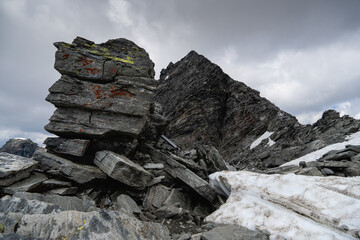 Hiking mount Ankogel in austrian Hohe Tauern