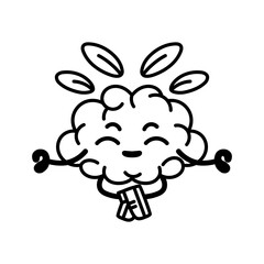 Isolated brain cartoon. Ecology brain cartoon - Vector illustration