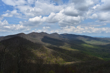Cloud Shadows on the Blue Ridge Mountains in North Carolina