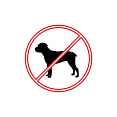 No pets icon isolated on white background