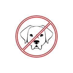 No pets icon isolated on white background