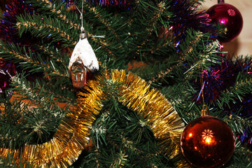 The splendor and beauty of Christmas tree decorations brings us the holiday of Christmas and New Year