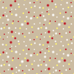 Stylized new polka dots vector seamless pattern