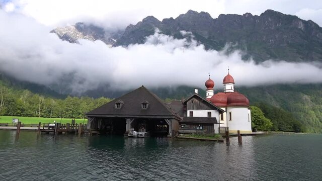 little island by the konigsee called sankt bartholom&auml;