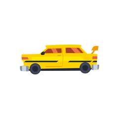 yellow luxury car icon vector design