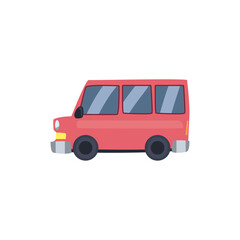 red and van car icon vector design