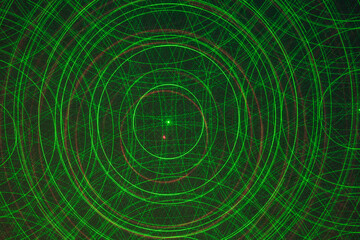 laser light projection on a wall