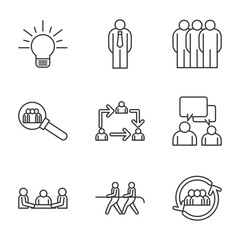 Businesspeople icon set vector design