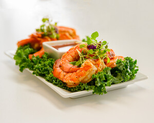 Plated Shrimp Appetizer