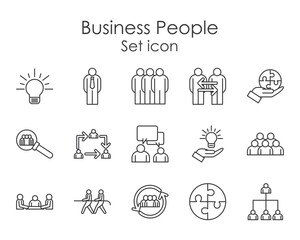 Businesspeople symbol set vector design