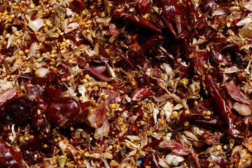 Ethiopian traditional grains dry in the sun so that they can be prepared for consumption